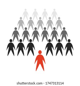 crowd of abstract web personages