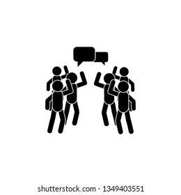 Crowd Arguing Icon Simple Glyph Flat Stock Vector (Royalty Free ...