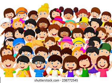 Crowd of children