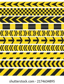 Crowd control strap barrier restriction border and danger tape set