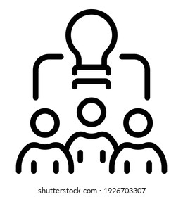Crowd cooperation icon. Outline crowd cooperation vector icon for web design isolated on white background - Powered by Shutterstock - Get 15% off with code: PIKWIZARD15