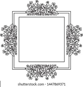 Crowd and cute flower frames, for greeting card modern, design elegant. Vector