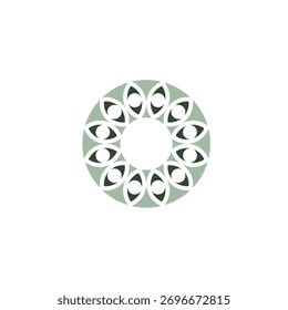 IDEA DE DISEÑO DE LOGOTIPO DE MULTITUD DE OJOS