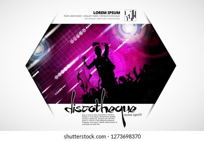 Crowd fans at live concert. Background ready for poster or banner