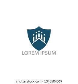 Crowd of five People Group Logo. Vector graphic design

