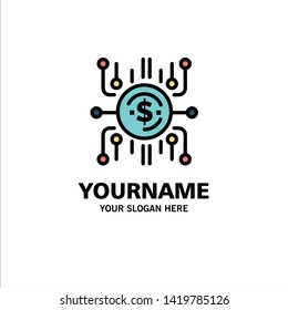 Crowd fund, Crowd funding, Crowd sale, Crowd selling, Funding Business Logo Template. Flat Color