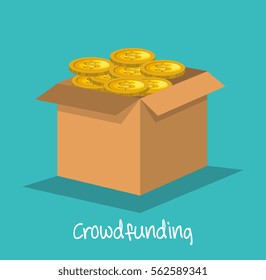 crowd funding concept icon