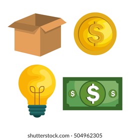 crowd funding concept icons