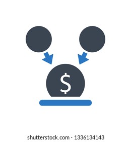 Crowd funding icon
