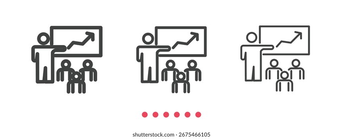 Icono de financiación colectiva. Vector de icono de línea delgada.