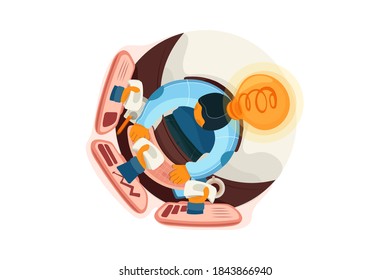 Concepto de Ilustración de vectores de financiación colectiva. Se puede usar para banner web, infografías, imágenes de héroes. Ilustración plana aislada en fondo blanco.