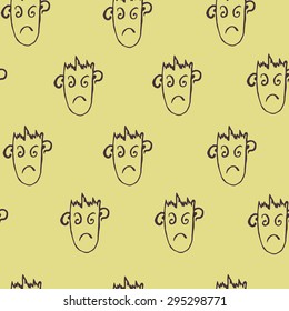  Crowd of funny peoples, sketch for your design. 
