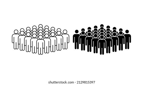 crowd, group, team of people vector icon