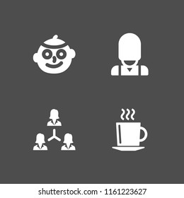 crowd icon. 4 crowd set with jew, cup, group and england vector icons for web and mobile app