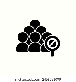 crowd icon, isolated glyph icon