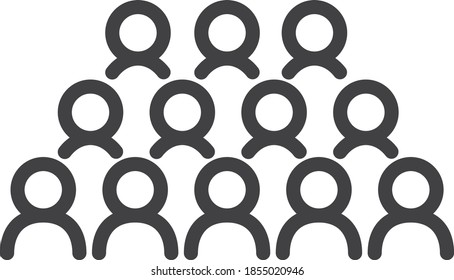 crowd icon. people icon vector 