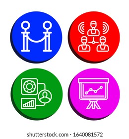 crowd icon set. Collection of Queue, Group, People, Staff icons