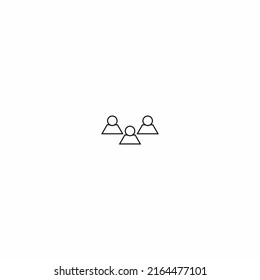 Crowd icon silhouette vector illustration. Social icon. User group network. Corporate team group. Community member icon. Business team work activities. Staff union icon