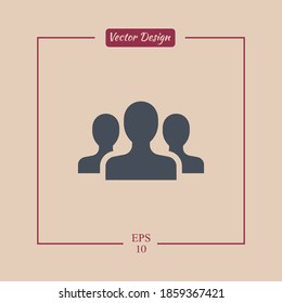 crowd icon. Vector illustration EPS 10.