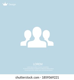 crowd icon. Vector illustration EPS 10.