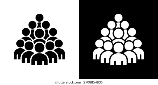 Ilustración vectorial de Crowd Icon. Diseño De Línea Fresca Construido Para Una Flexibilidad Creativa En Versiones Claras Y Oscuras.