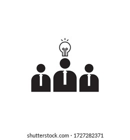 Crowd idea logo template vector icon design