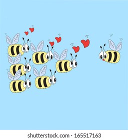 crowd of lovers of bees