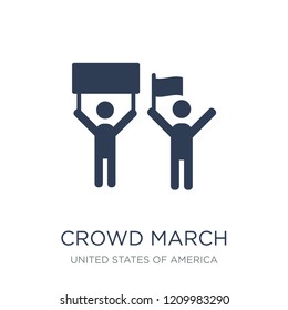 crowd March icon. Trendy flat vector crowd March icon on white background from United States of America collection, vector illustration can be use for web and mobile, eps10