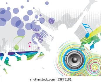 Crowd Party People Vector Music Concept Stock Vector (Royalty Free ...