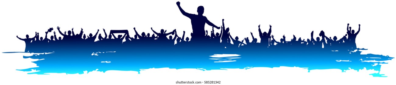 Crowd of people for an attractive design
