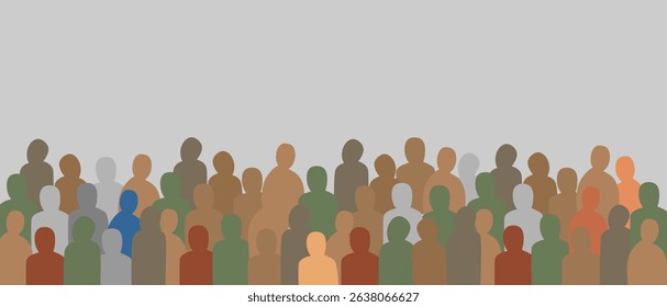 crowd of people or audience illustration design vector art
