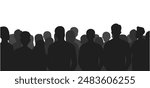 crowd of people black silhouette