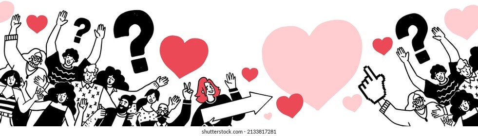 crowd of people cheering graphics drawing
