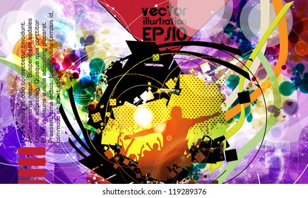 Crowd of people. Concert illustration