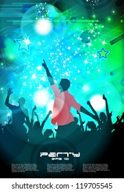 Crowd of people. Concert illustration
