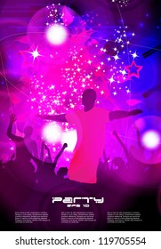 Crowd of people. Concert illustration