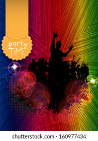 Crowd of people. Concert illustration