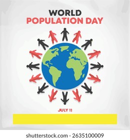 Crowd of People Forming Earth Shape – Population Awareness Vector - World Population Infographic Template – Data and Demographics Design