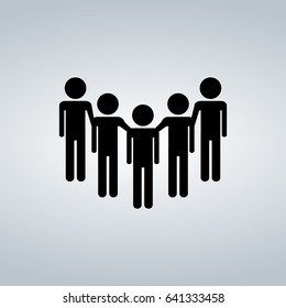 crowd people icon