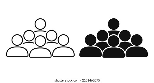 Crowd people icon. Corporate team group. Community member sign. llustration vector