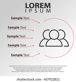 crowd people icon. crowd people infographics template