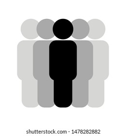crowd people icon isolated on white background. vector illustration