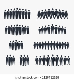 Crowd of people icon. Symbol for your infographics website design, logo