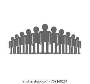 Crowd of people icon. throng isolated. Society Vector illustration
