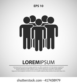 crowd people icon. crowd people vector illustration