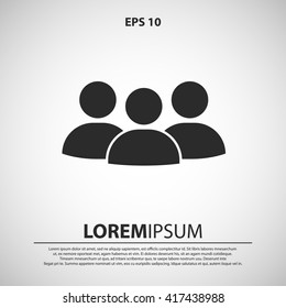 crowd people icon. crowd people vector illustration