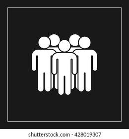 crowd people icon. crowd people vector illustration