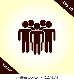 crowd people icon. crowd people vector illustration