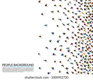 A crowd of people on a white background, Business cover. Vector illustration