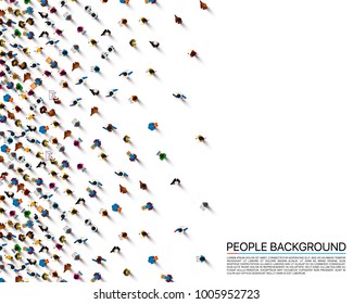 A crowd of people on a white background, Business cover. Vector illustration